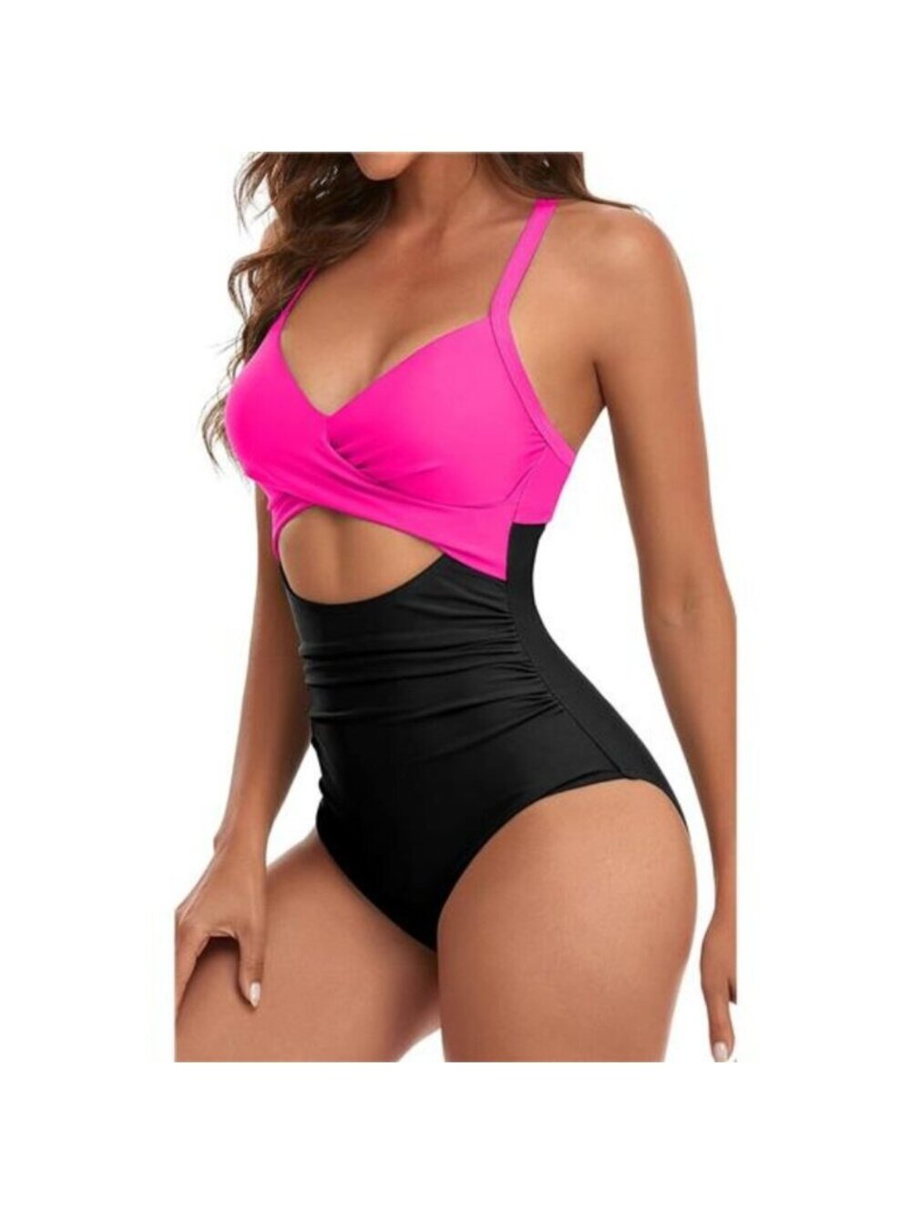 Eomenie Women's One Piece Swimsuits Tummy Control Cutout High Waisted Bathing - Picture 2 of 4